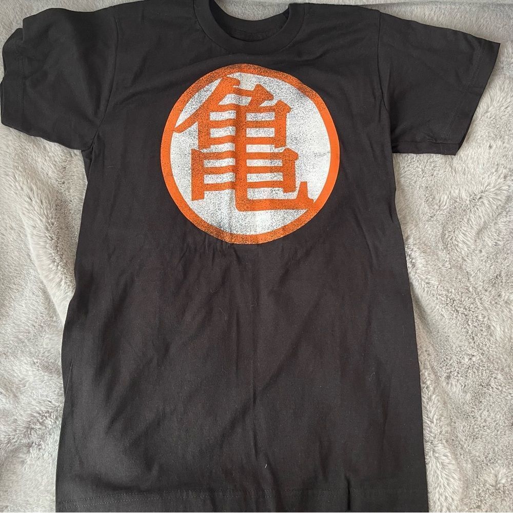NWOT Dragon Ball Z Goku Turtle Hermit Kanji Graphic Tee Black Size Small Anime